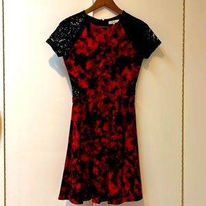 Parker Fit and Flare Floral Mini Dress Size M